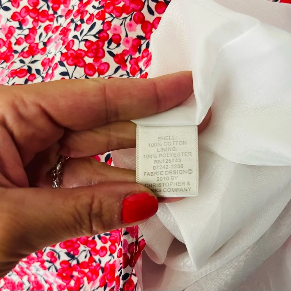 Christopher Banks pink white floral cottagecore preppy midi skirt 12 - Picture 7 of 7